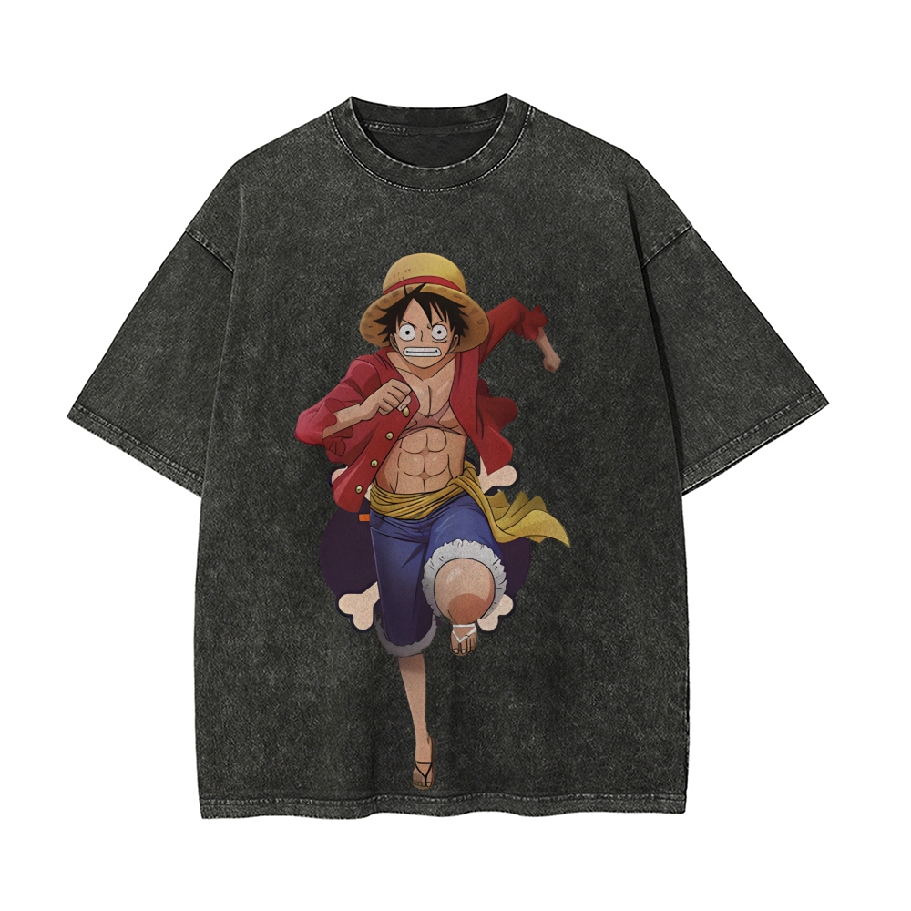 Luffy Vintage Oversized T-Shirt | One Piece-Teegamechanger