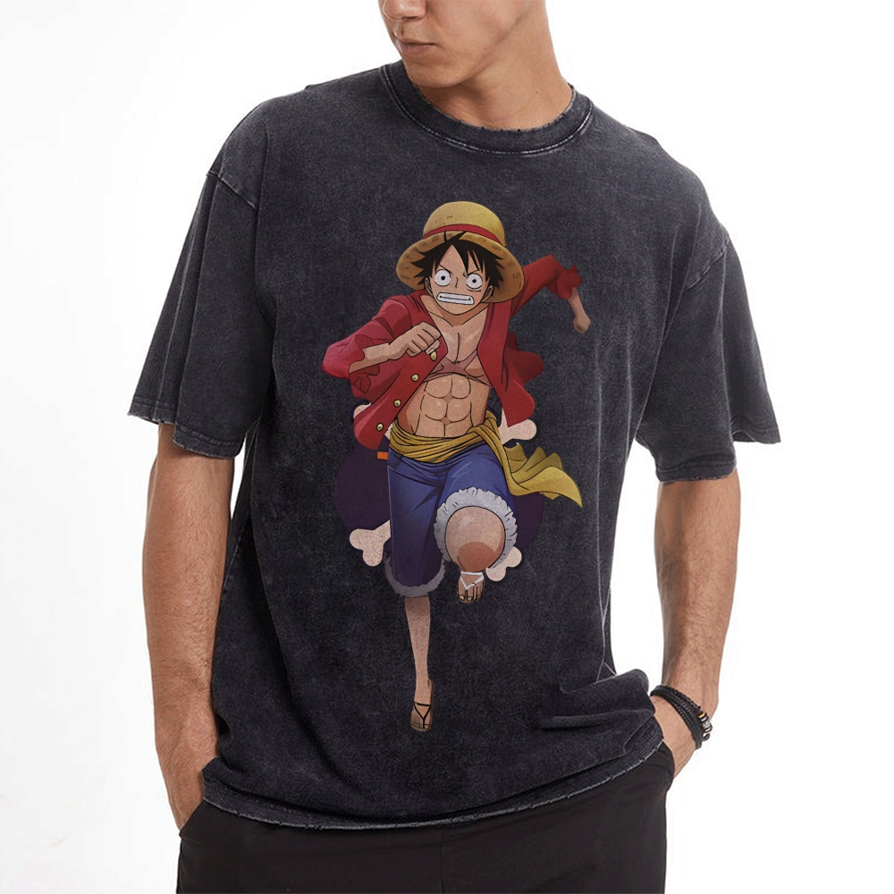 Luffy Vintage Oversized T-Shirt | One Piece-Teegamechanger
