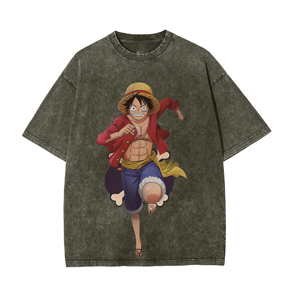 Luffy Vintage Oversized T-Shirt | One Piece-Teegamechanger