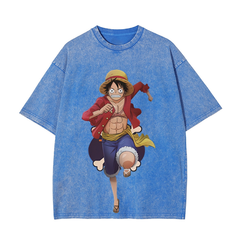 Luffy Vintage Oversized T-Shirt | One Piece-Teegamechanger