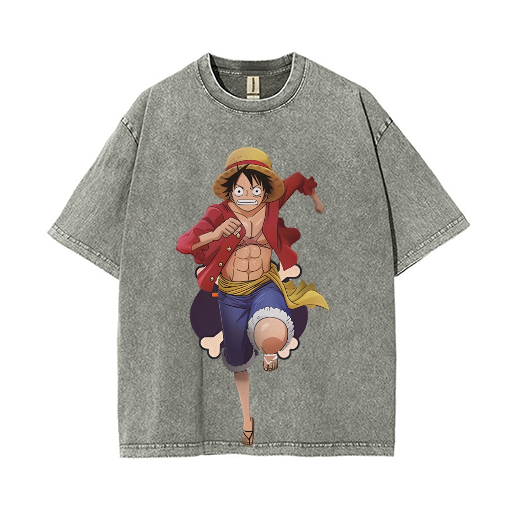 Luffy Vintage Oversized T-Shirt | One Piece-Teegamechanger