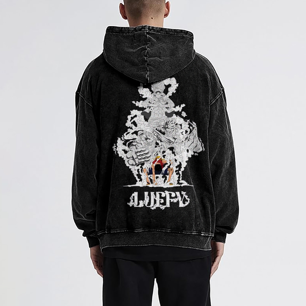 Luffy Vintage Hoodies  | One Piece-Teegamechanger