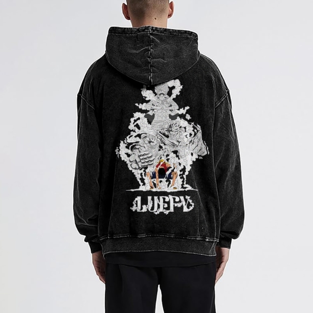 Luffy Vintage Hoodies  | One Piece-Teegamechanger