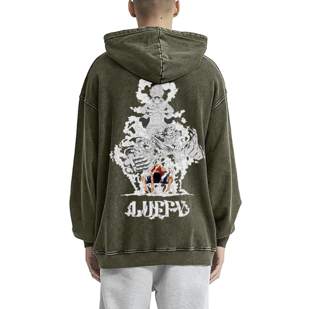 Luffy Vintage Hoodies  | One Piece-Teegamechanger