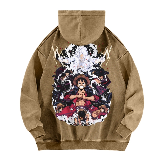 Luffy Vintage Hoodies | One Piece-Teegamechanger