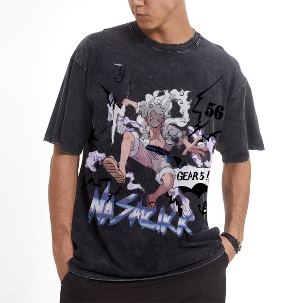 Luffy Vintage Oversized T-Shirt | One Piece-Teegamechanger