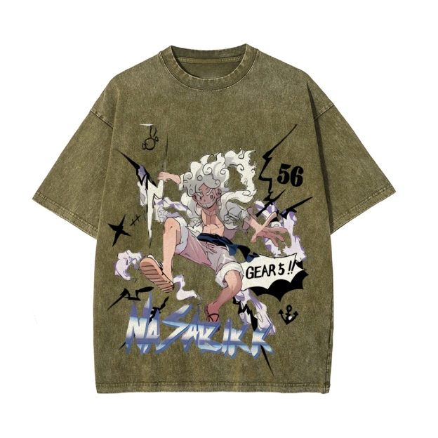 Luffy Vintage Oversized T-Shirt | One Piece-Teegamechanger