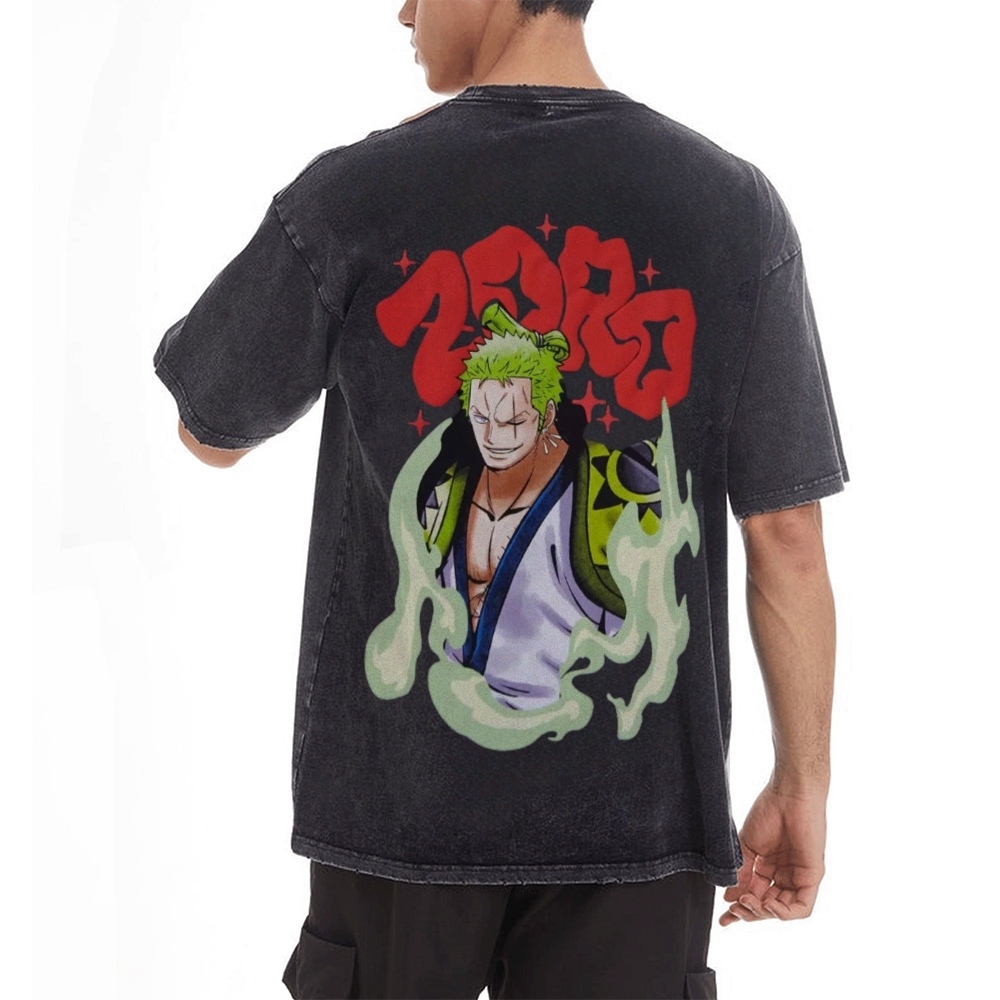 Zoro Vintage Oversized T-Shirt | One Piece-Teegamechanger