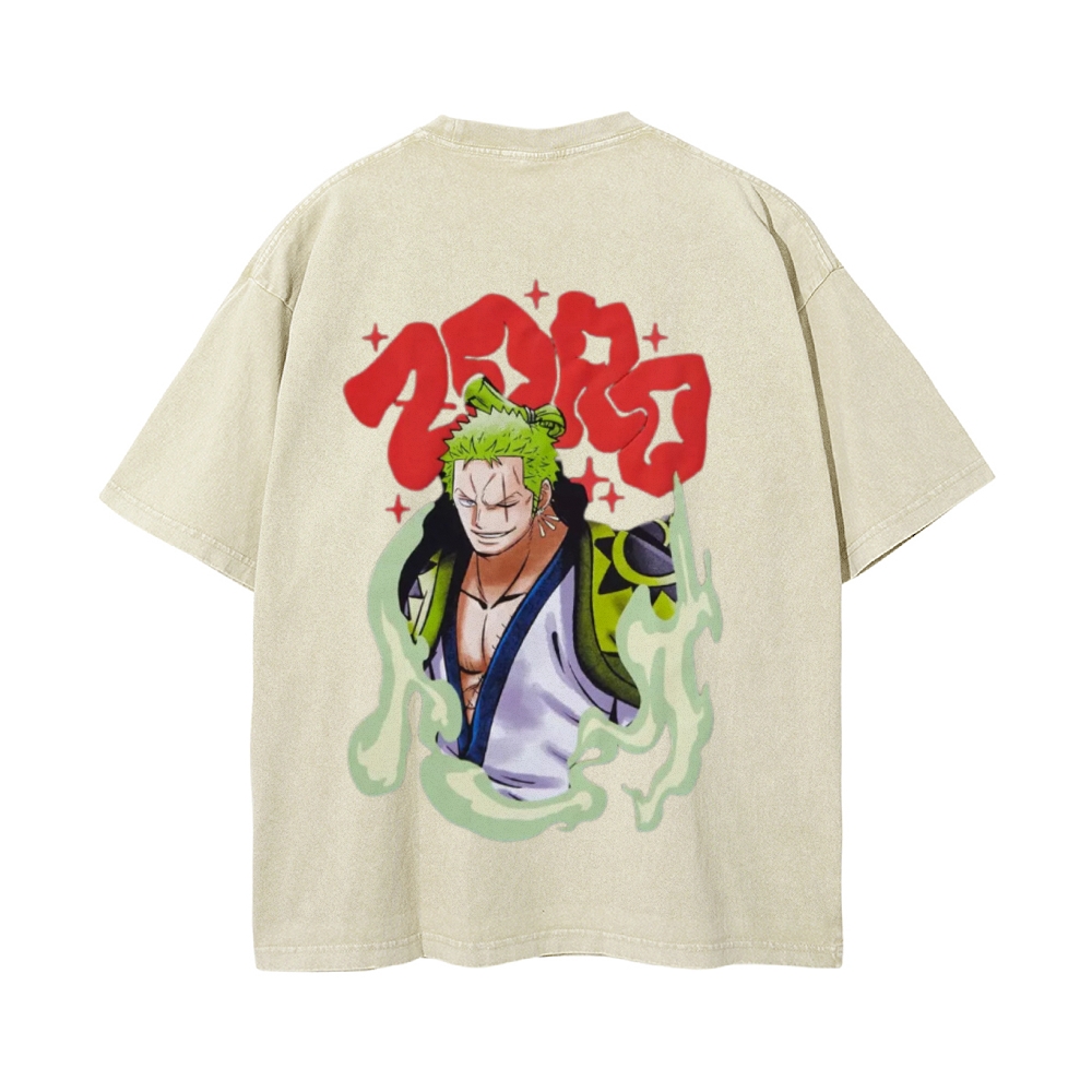 Zoro Vintage Oversized T-Shirt | One Piece-Teegamechanger