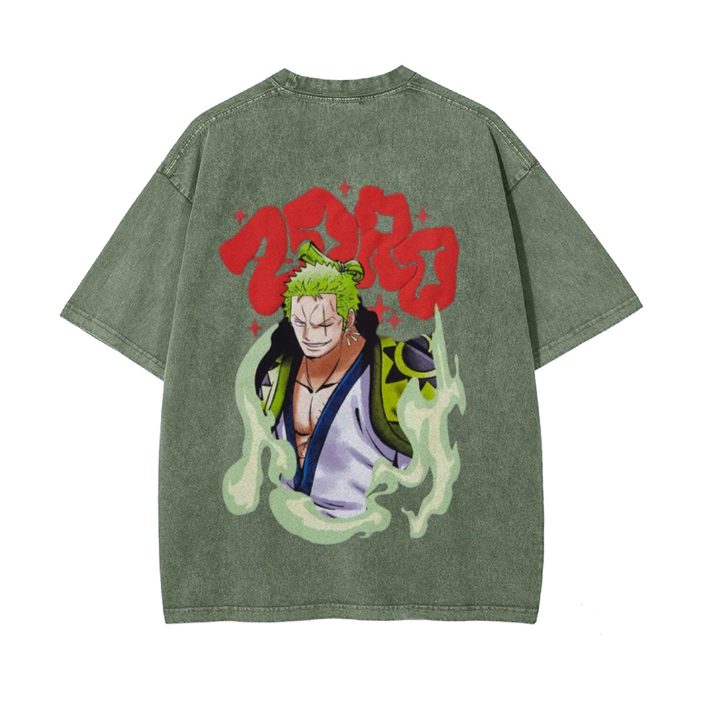 Zoro Vintage Oversized T-Shirt | One Piece-Teegamechanger