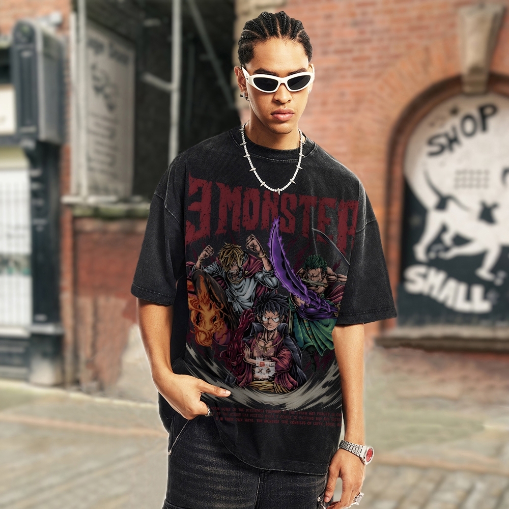 Unisex Vintage Washed T-Shirt|One Piece-Teegamechanger