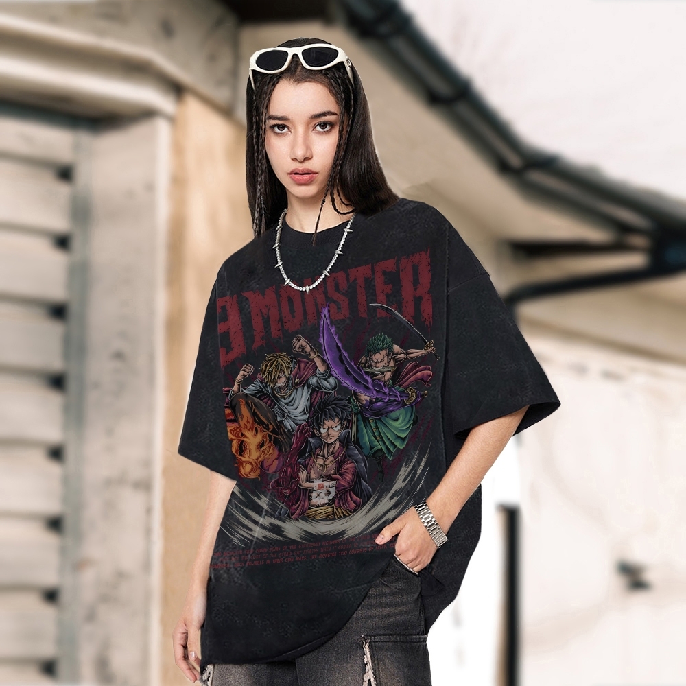 Unisex Vintage Washed T-Shirt|One Piece-Teegamechanger