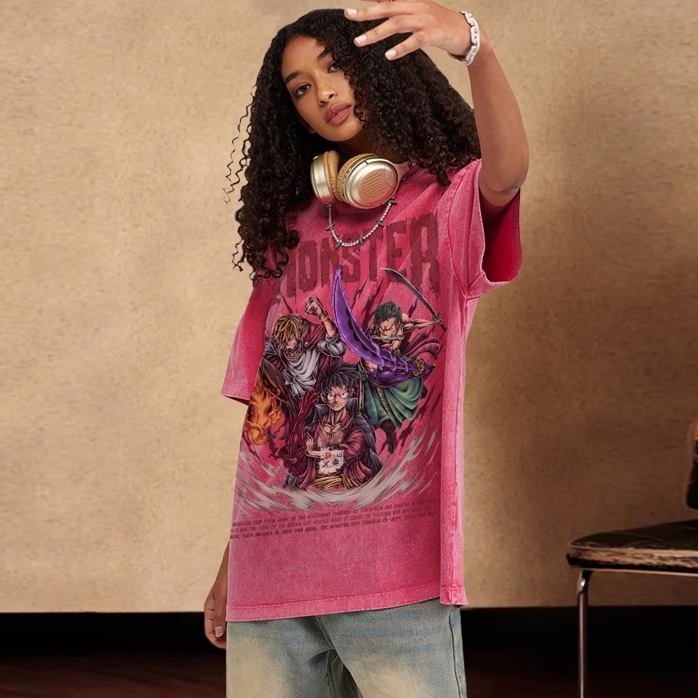 Unisex Vintage Washed T-Shirt|One Piece-Teegamechanger