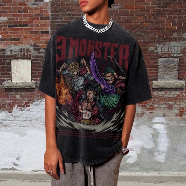 Unisex Vintage Washed T-Shirt|One Piece-Teegamechanger
