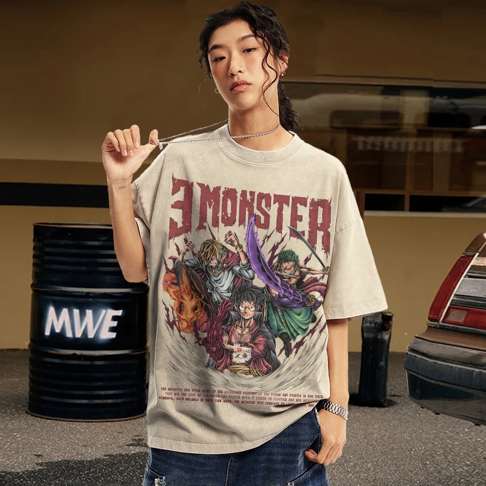 Unisex Vintage Washed T-Shirt|One Piece-Teegamechanger