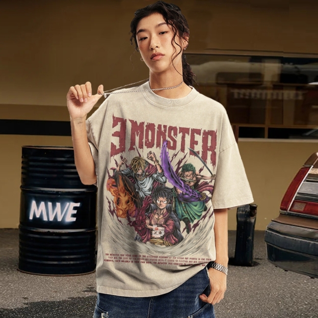 Unisex Vintage Washed T-Shirt|One Piece-Teegamechanger