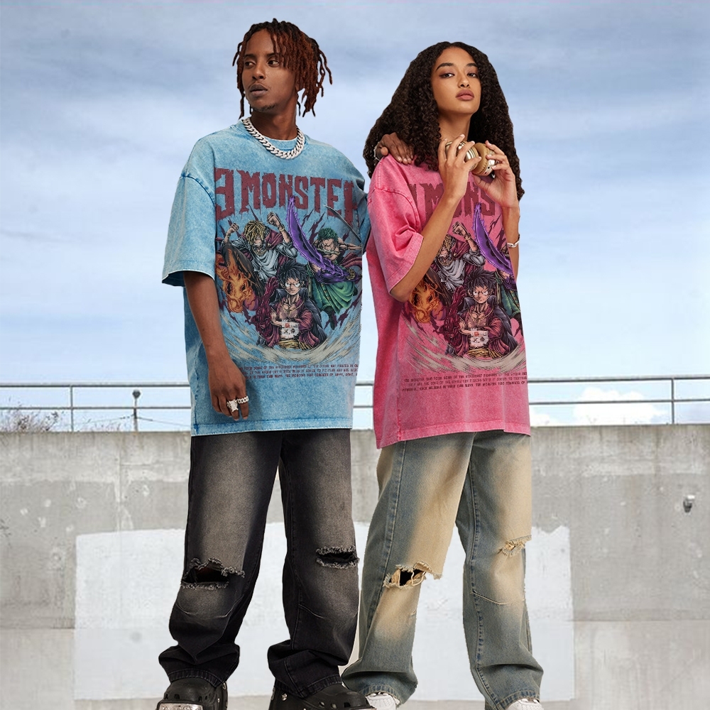 Unisex Vintage Washed T-Shirt|One Piece-Teegamechanger