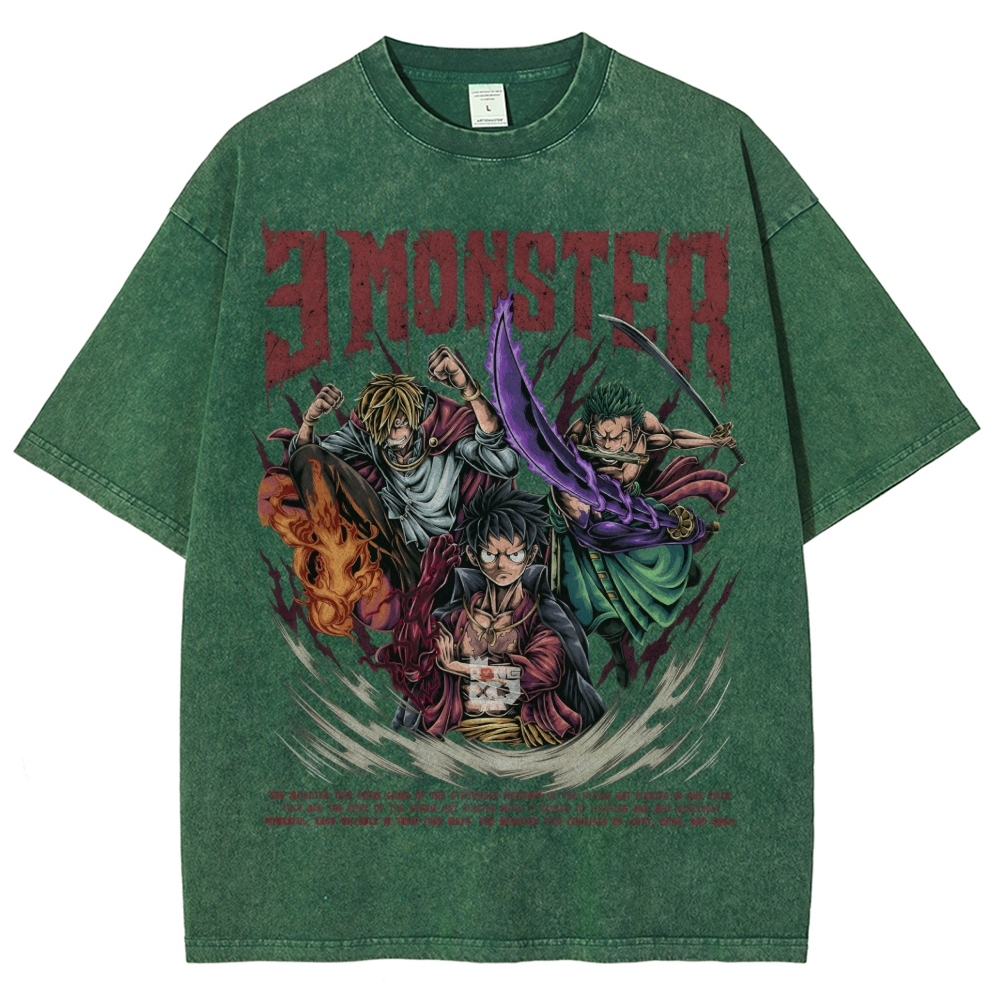 Unisex Vintage Washed T-Shirt|One Piece-Teegamechanger