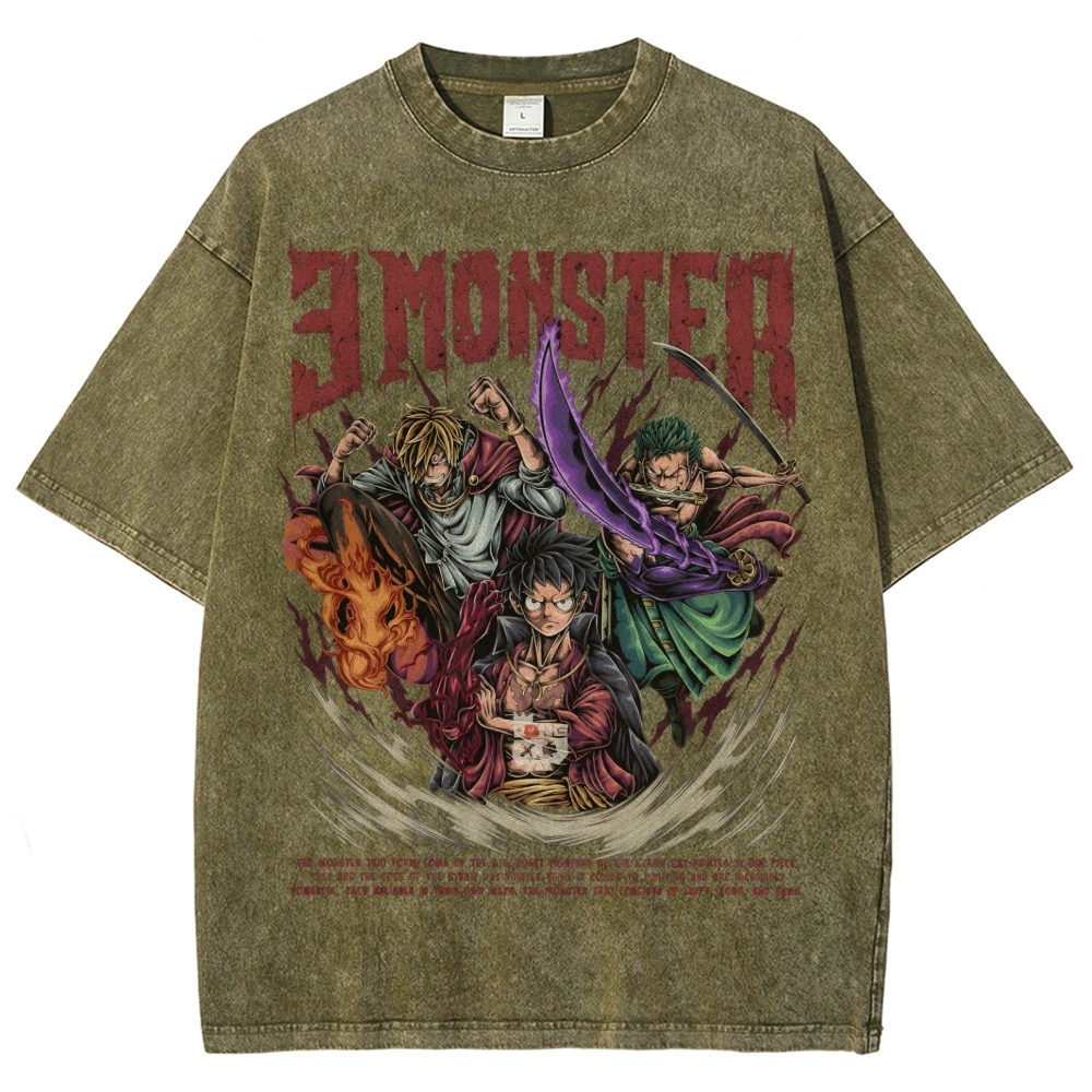 Unisex Vintage Washed T-Shirt|One Piece-Teegamechanger