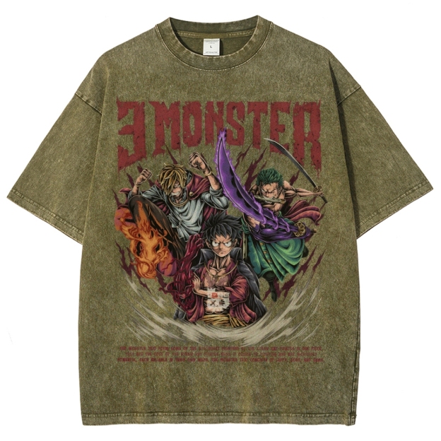 Unisex Vintage Washed T-Shirt|One Piece-Teegamechanger