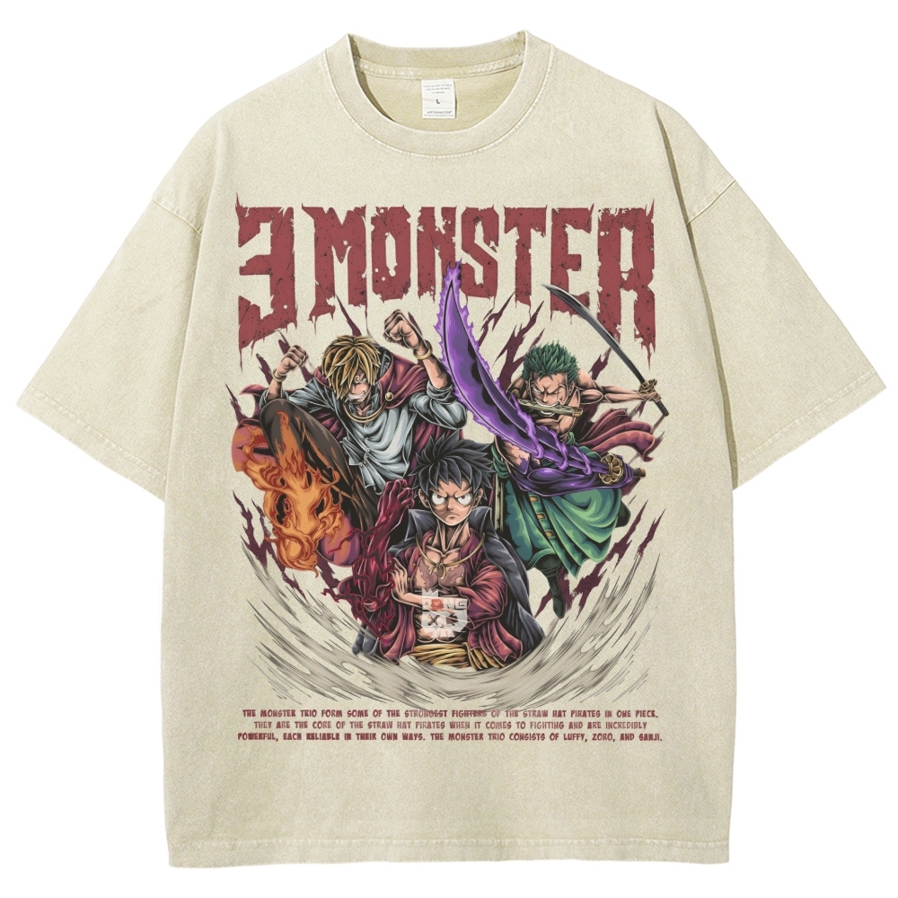 Unisex Vintage Washed T-Shirt|One Piece-Teegamechanger