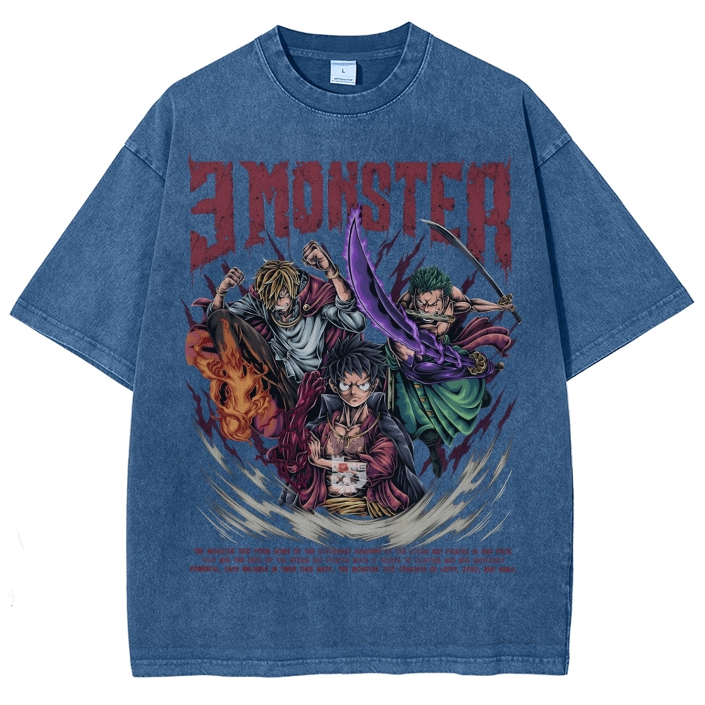 Unisex Vintage Washed T-Shirt|One Piece-Teegamechanger