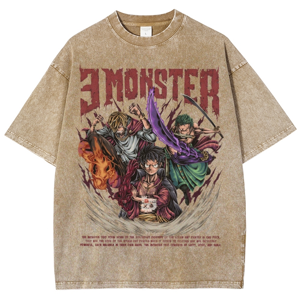 Unisex Vintage Washed T-Shirt|One Piece-Teegamechanger