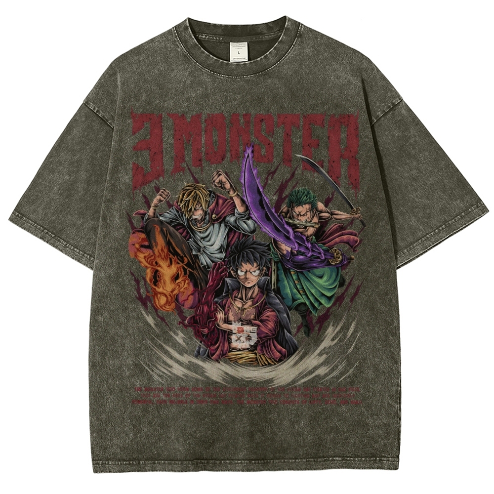 Unisex Vintage Washed T-Shirt|One Piece-Teegamechanger