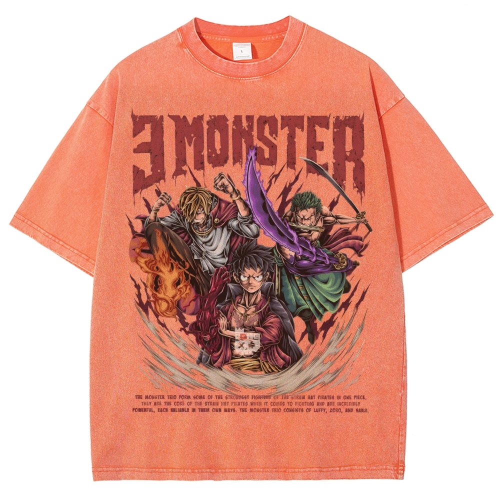 Unisex Vintage Washed T-Shirt|One Piece-Teegamechanger
