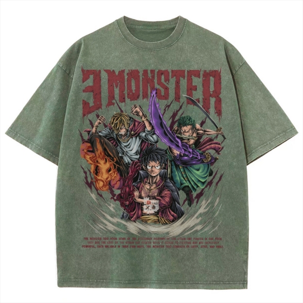 Unisex Vintage Washed T-Shirt|One Piece-Teegamechanger