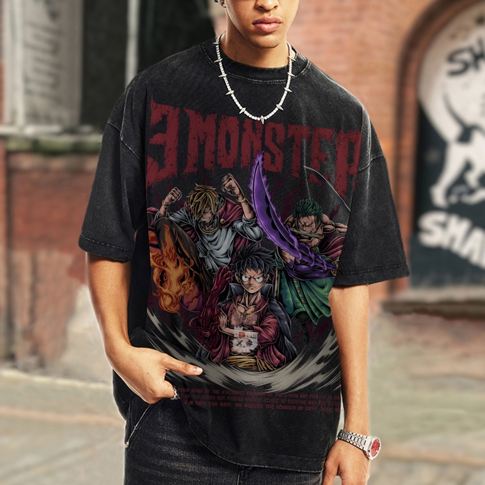 Unisex Vintage Washed T-Shirt|One Piece-Teegamechanger