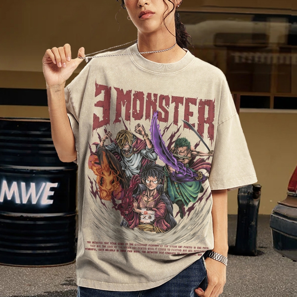 Unisex Vintage Washed T-Shirt|One Piece-Teegamechanger