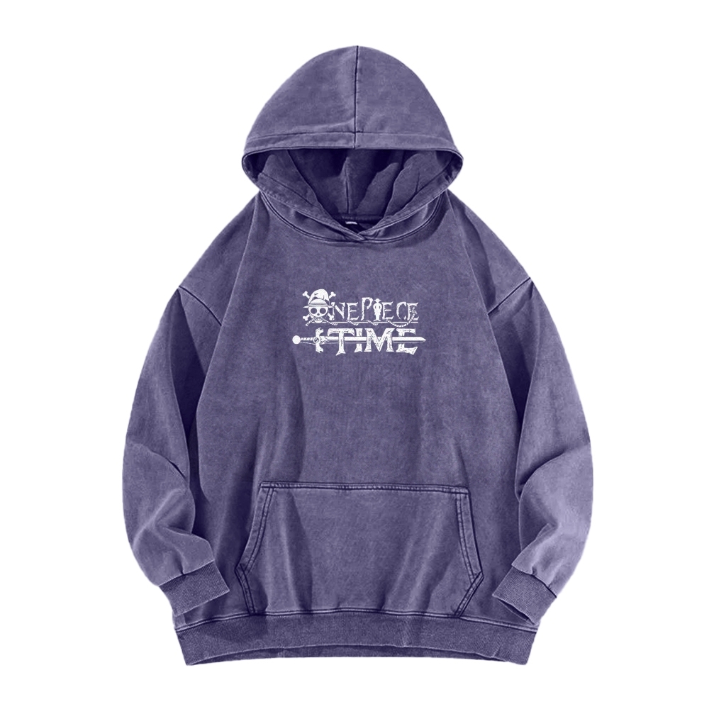 Casual Washed Hoodie|One Piece-Teegamechanger