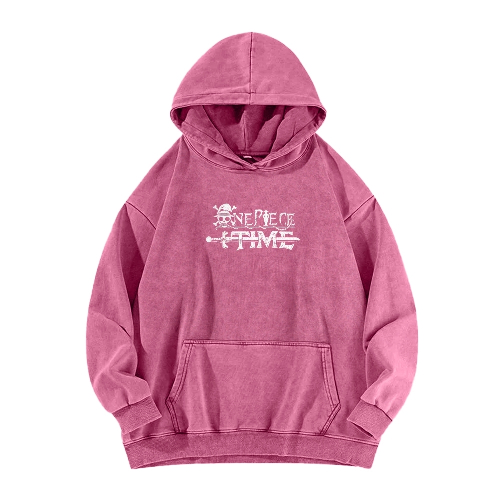 Casual Washed Hoodie|One Piece-Teegamechanger