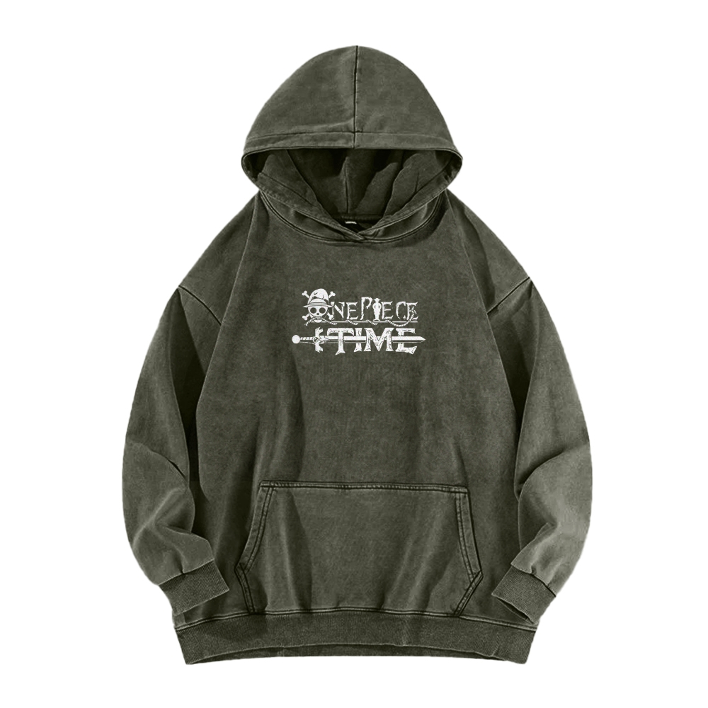 Casual Washed Hoodie|One Piece-Teegamechanger