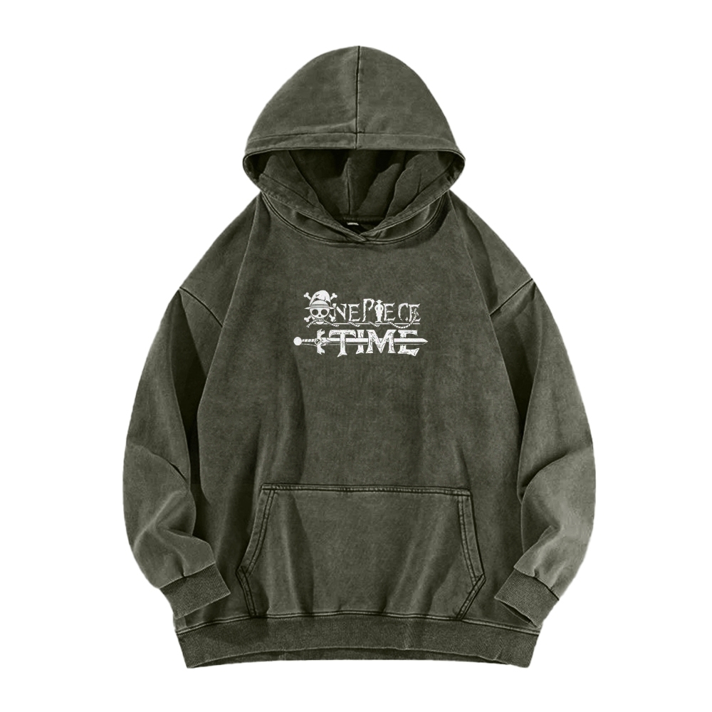 Casual Washed Hoodie|One Piece-Teegamechanger