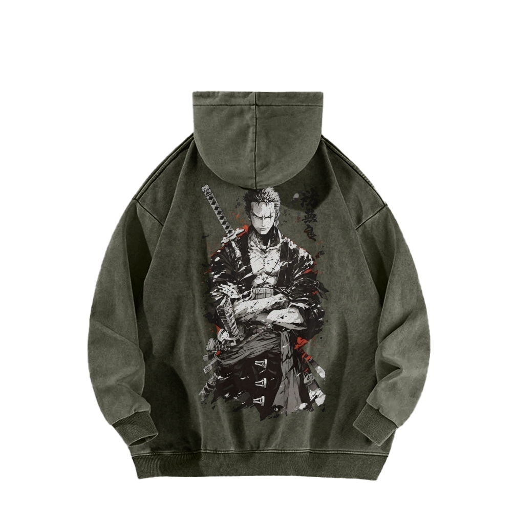 Casual Washed Hoodie|One Piece-Teegamechanger