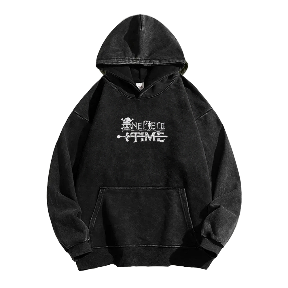 Casual Washed Hoodie|One Piece-Teegamechanger