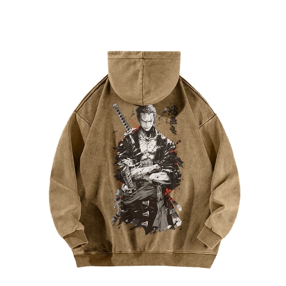Casual Washed Hoodie|One Piece-Teegamechanger