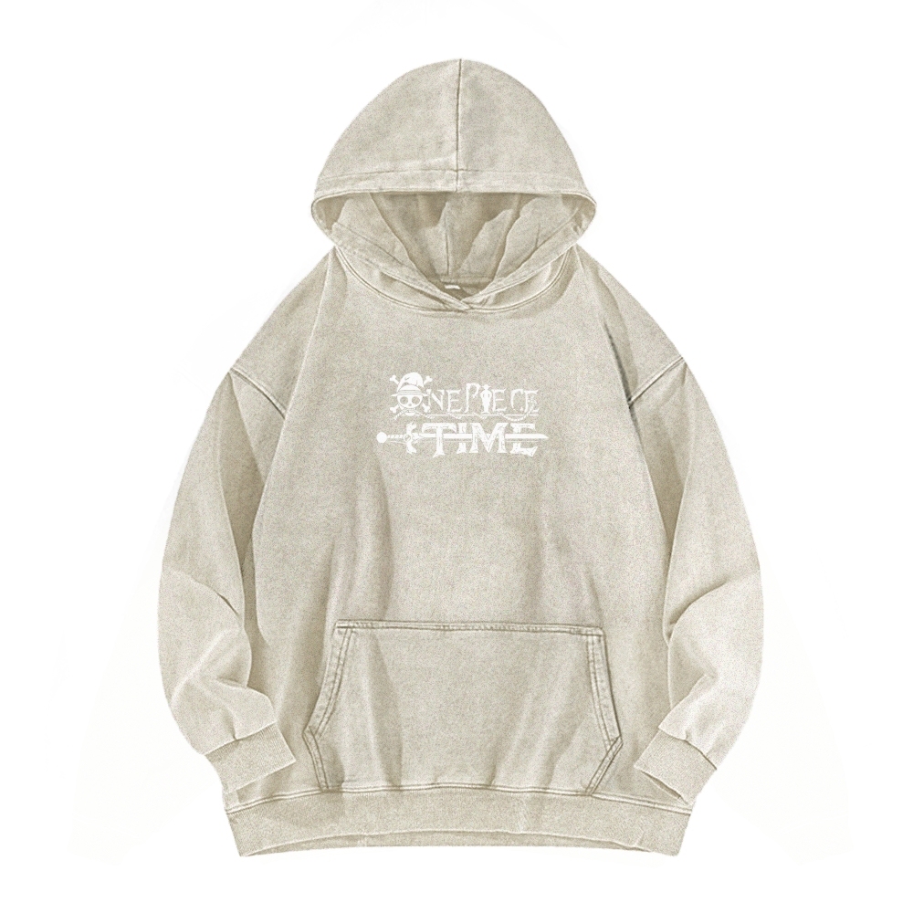 Casual Washed Hoodie|One Piece-Teegamechanger