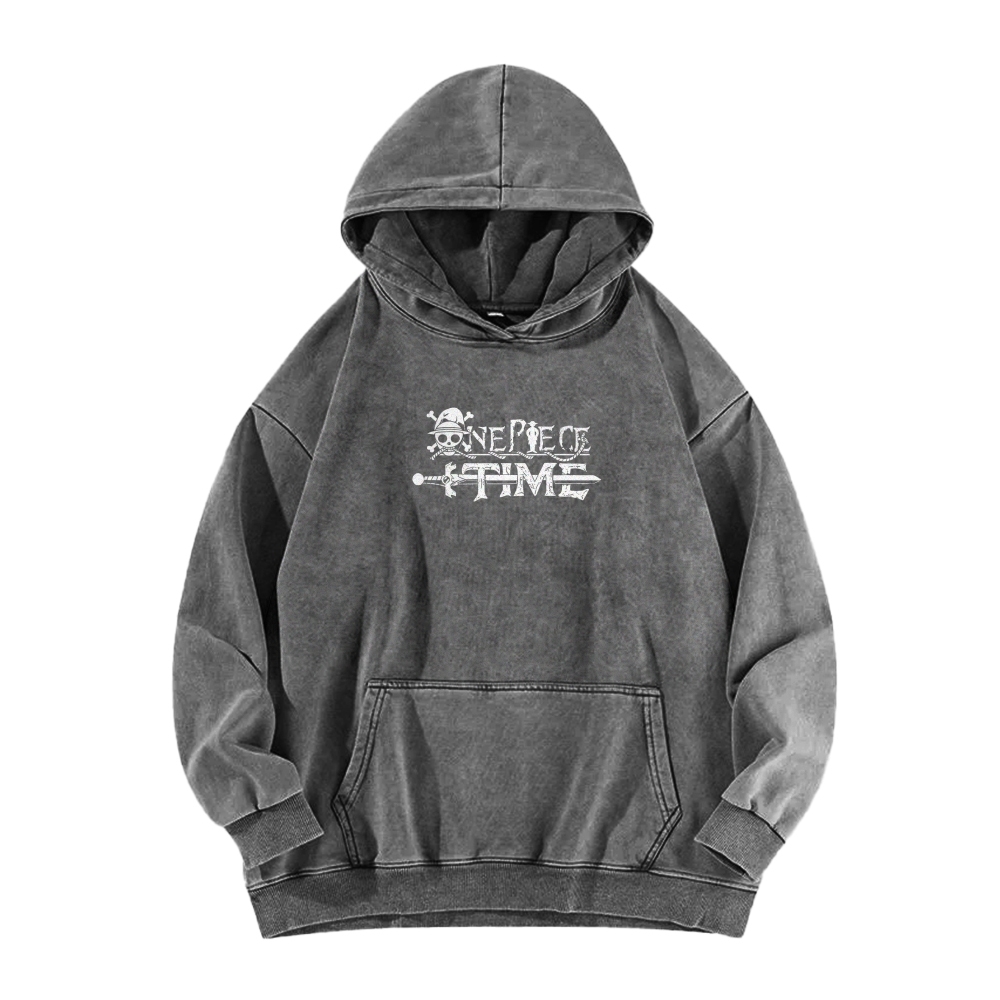 Casual Washed Hoodie|One Piece-Teegamechanger