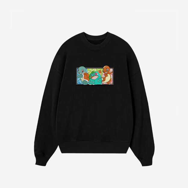 Unisex "Pokémon" Anime Embroidered Top
