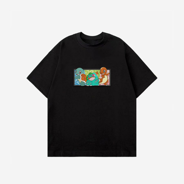 Unisex "Pokémon" Anime Embroidered Top