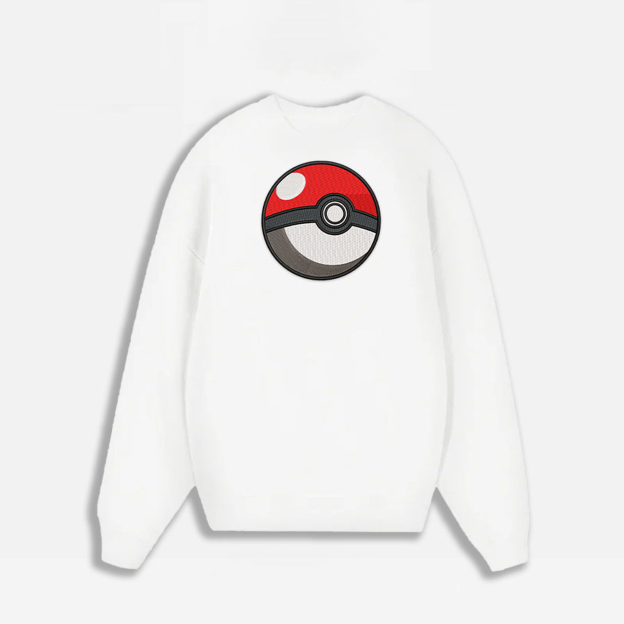 Unisex "Pokémon" Anime Embroidered Top