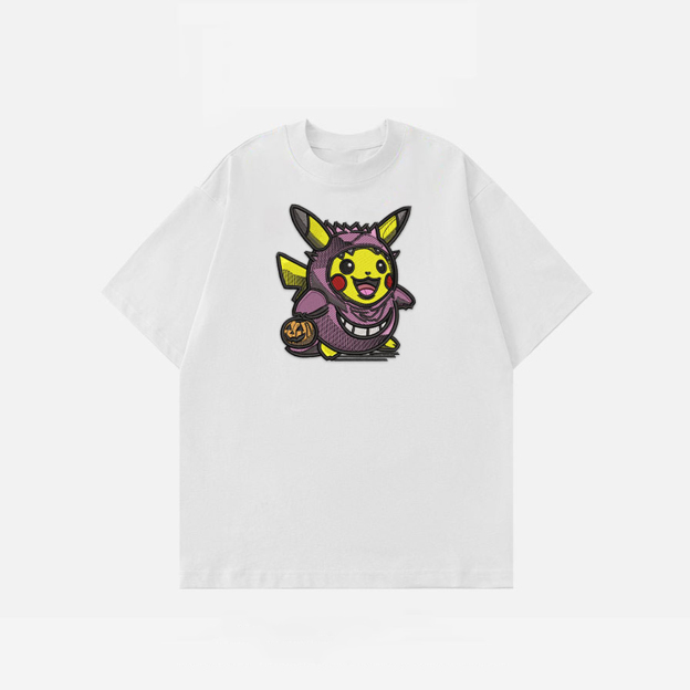 Unisex "Pokémon" Anime Embroidered Top