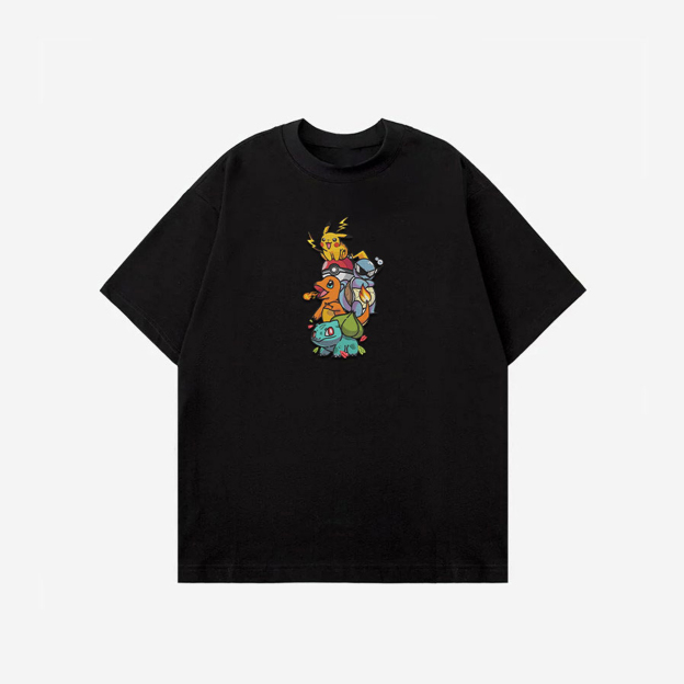 Unisex "Pokémon" Anime Embroidered Top