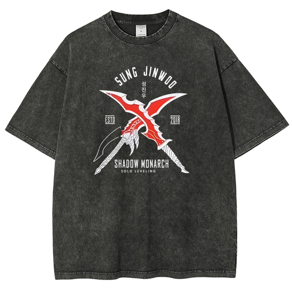 Solo Leveling Unisex Fit Washed T-Shirt