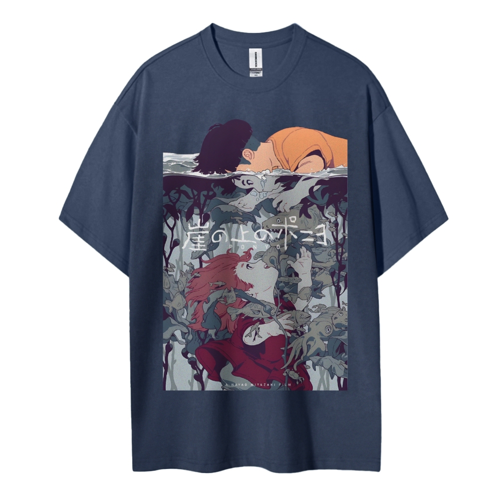 Vintage Tee丨Ponyo on the Cliff