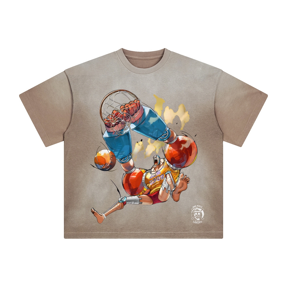 Unisex Fit Anime Washed T-Shirt