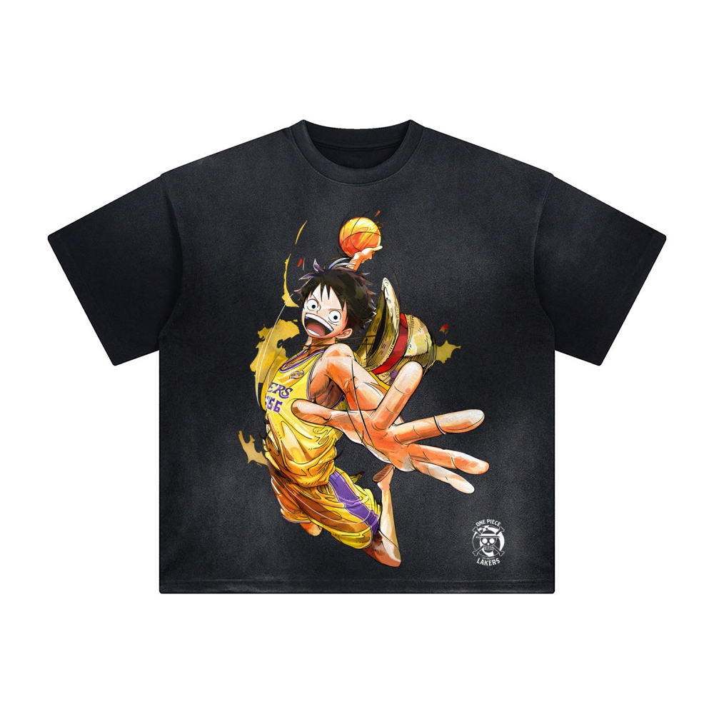 Unisex Fit Anime Washed T-Shirt